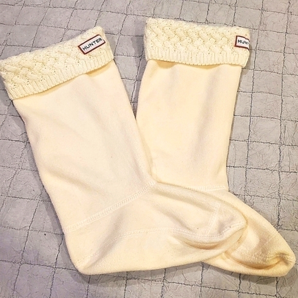Hunter Boots Short Cable Knit Fleece Liners